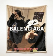 Balenciaga Palm Tree Print Fleece Throw Blanket BA433